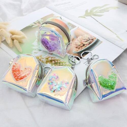 Women Kids Coin Purse Transparent mini Small wallet Coin Bag Fashion Laser Coin Wallet Female Girls Coin Card Holder Purses