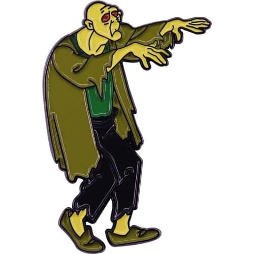 The Zombie Lapel Pin Popular Cartoon Villains Characters Monsters Brooch Halloween Witch Accessory