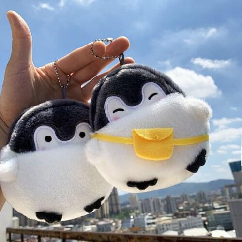 1PC New Cartoon Little Penguin Girl Coin Purse Children Coin Purse Ladies Cute Mini Coin Purse Pouch Girl USB Cable Earphone Bag