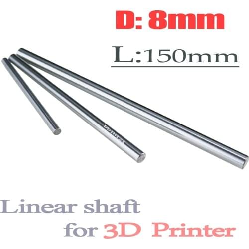 2pcs/lot 3D printer parts rod 8mm linear shaft L 150mm chromed linear motion guide rail round rod Shaft for cnc parts 8mm 150mm