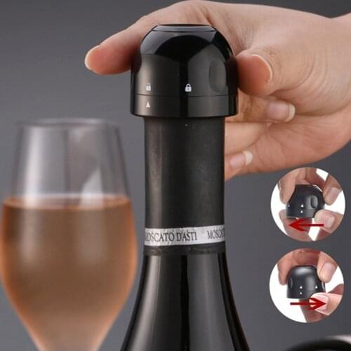 2020 Vacuum Red Wine Bottle Cap Stopper Silicone Sealed Champagne Bottle Stopper Vacuum Sealer Retain Freshness Stopper Bar Tool