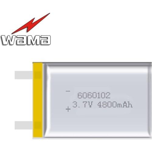 2x Wama 6060102 High Capacity 4800mAh DIY Li-ion 3.7V Rechargeable Battery Lithium Polymer Mobile Backup Power Digital Tablet