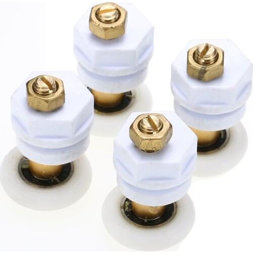 4Pcs/Set Dia Partiality Shower Bath Door Rollers Runners Wheels Pulleys Long Lasting Easy Glide Rollers 25mm
