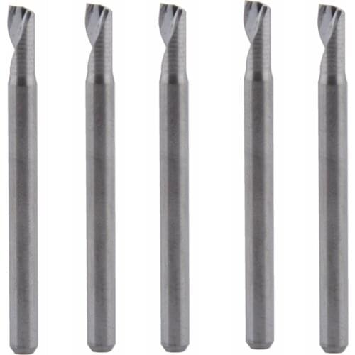 5Pcs 3.175x7mm Single Flute Milling cutters for Aluminum CNC Tools Solid Carbide,aluminum composite panels