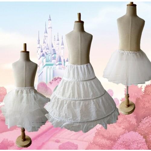 White Tutu Skirt for Flower Girl Dresses Kids Short Petticoat Child Short Crinoline Petticoats Girls Underskirt