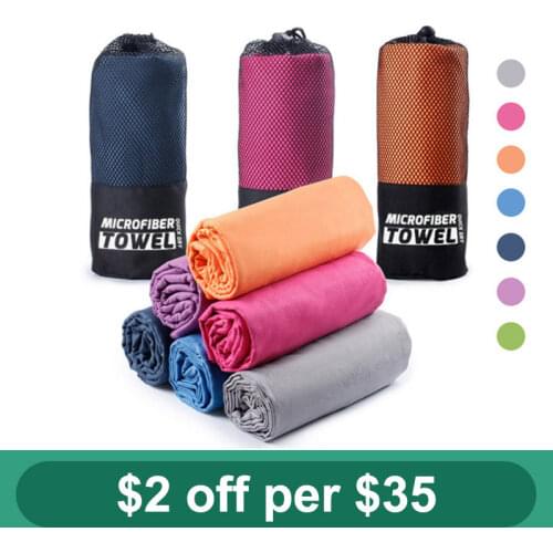 Quick Dry Sports Towel Microfiber Towel Portable Swimming Beach Towel Water Sweat Absorb Towel for Outdoor Jogging Yoga Fitness