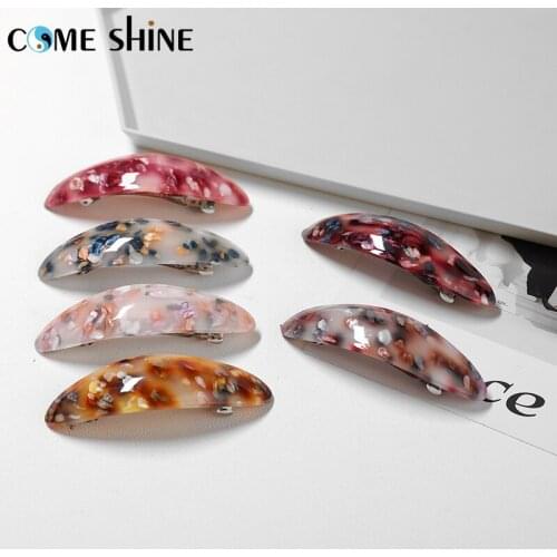 Come Shine 6 Pcs/Pack Set of hairpins Marbling Acrylic Hairclip barrette cheveux girls accessories pinches Factory Wholesale