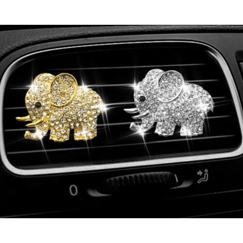 Crystal Elephant Car Perfume Cute Car Accessories Car Decoration Interior Car Pendant Car Accessories for Girls