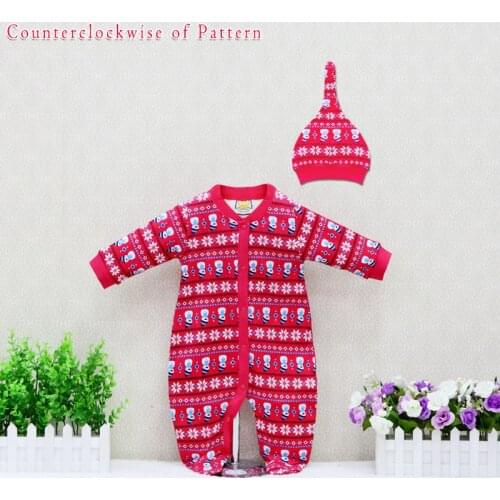 Newborn romper cotton baby clothing boys rompers+hat 2 pieces/set long-sleeved christmas kids pajamas toddler clothes