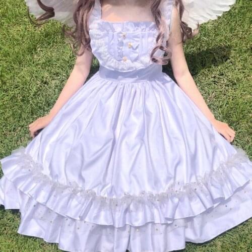 Lolita cold star water moon lolita soft sister style Japanese sweet JSK suspender dress kawaii sweet girl summer