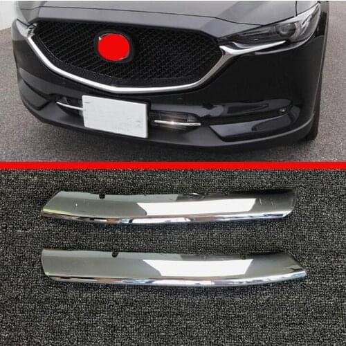 ABS Chrome Front Bumper Grille Trim For Mazda CX-5 CX5 2017 2018 2019