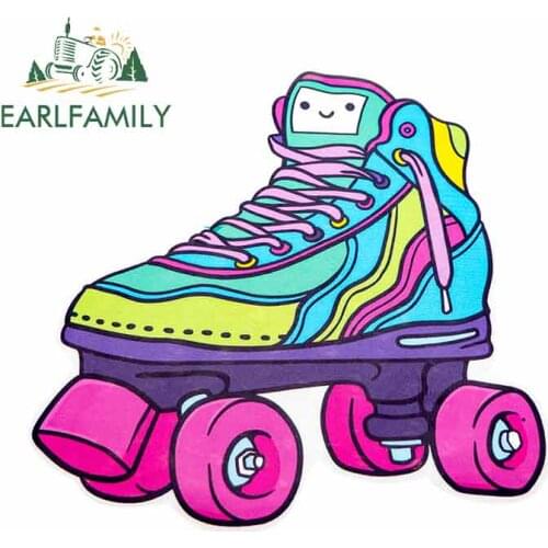 EARLFAMILY 13cm x 11.5cm For Retro Derby Rollerskates Car Stickers And Decals Repair Stickers Suitable For GTR EVO SX