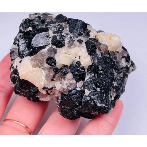 Natural Black Tourmaline Rough Stone Specimen Original Mineral