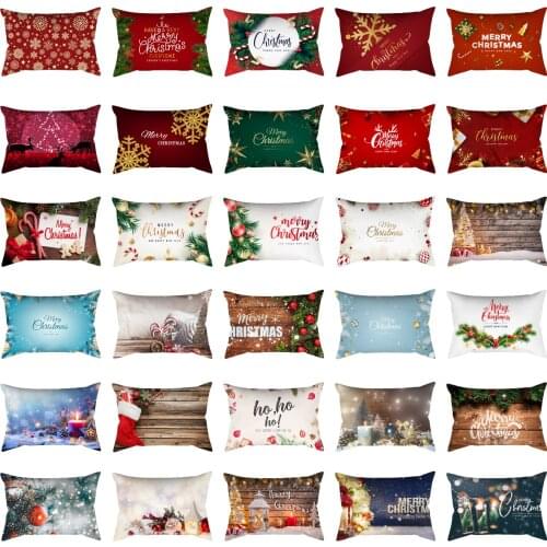 2021 New 30X50CM Christmas Decorative Pillowcase Gold Snowflakes Sofa Waist Pillows Cover Livingroom Lumbar Cushions Home Decor
