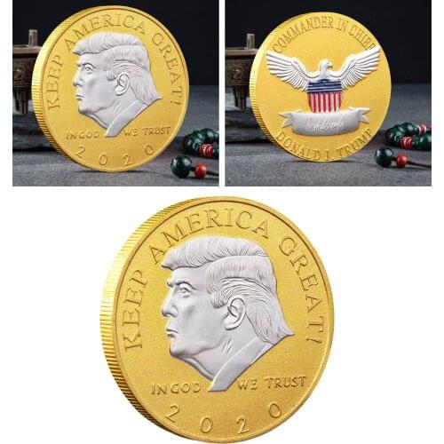 Novelty Gold Plated American 45th President DONALD TRUMP Coin Coin Challenge Coins Inauguration Patriosts Gift