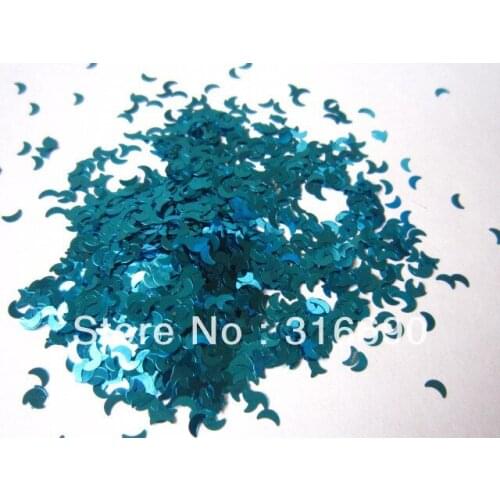 New arrival very cute blue moon Glitter spangles Paillette Decoration for DIY Nail Art Decoration 30g/bag