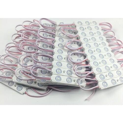 New Ultra brightness 200pcs/lot 2835 3LED injection led module,12V,1.5w,with lens,Waterproof IP65,Aluminum substrate led module