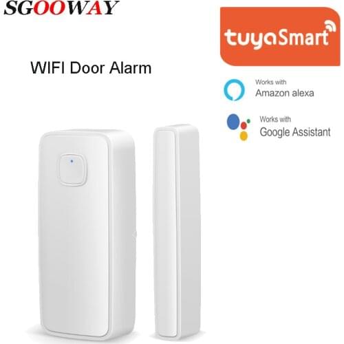 Sgooway Wifi Magnetic Sensor Automated Home Security Alarm System Is Easy To Install in Door or Windows