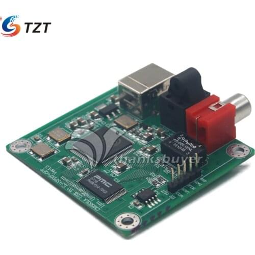 TZT CM6631A 24bit/192khz USB to Coaxial and Optical fiber SPDIF and I2S by LJM New version