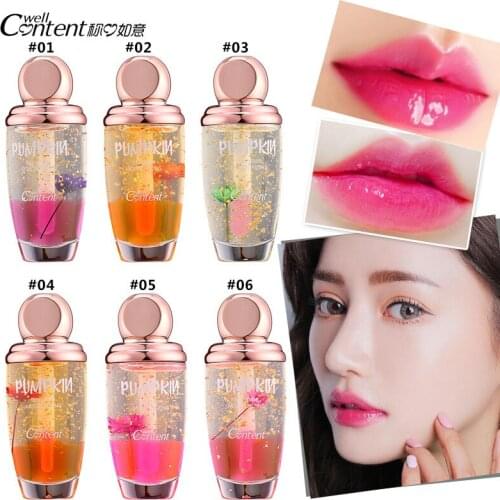 Moisturizer Temperature Change Color liquid lipstick waterproof long lasting flower lipstick with essential oil lip tint HF060