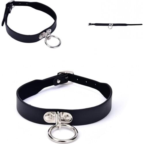 1PC Adjustable Strap Belt 43CM Leather Sexy Bondage Collar Necklace Restraint Harness Suspender Erotic Toy Sex Products For Male