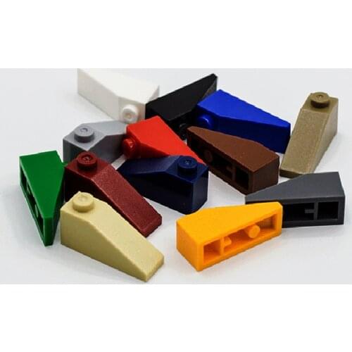 100Pcs DIY Building Blocks 1x3 Roof Tile Figures Bricks Educational Blocks Toys for Children Christmas Gifts Kids Block Toys