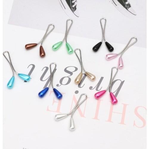 12Pcs Muslim Hijab Scarf Cardigan Shawl Safety Pins Clips Pearl Brooch Jewelry 85LB