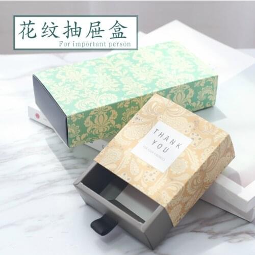 2pcs DIY Handmade Soap Crafts Packaging Box Flower Pattern Classic Drawer Gift Packaging Soap Box Soap Packing Gift Bag