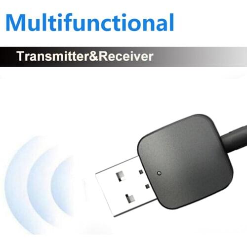 2 IN 1 USB Bluetooth 5.0 Audio Receiver Transmitter Mini 3.5mm USB Stereo Music Wireless Adapter For TV Car PC Headsets