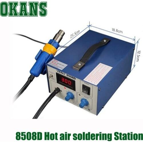 220V 700W Manual / Auto Digital Air Pump Rework Station 2 in 1 SMD Rework Station Hot Air Gun YIHUA 8508D