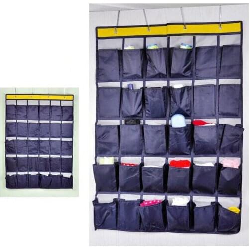 30 Grid Hanging Bag Tie Storage Classroom Phone Hang Bag Socks Household Storage Bag Adorn Article Sundries Receive Multilayer