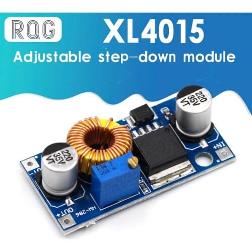 5A XL4015 DC-DC 4-38V to 1.25-36V 24V 12V 9V 5V Step Down Adjustable Power Supply Module LED Lithium Charger With Heat Sink