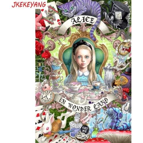 5D DIY square/round Diamond Painting Alice Cross Stitch Diamond Embroidery Pattern Rhinestone home decor J1036