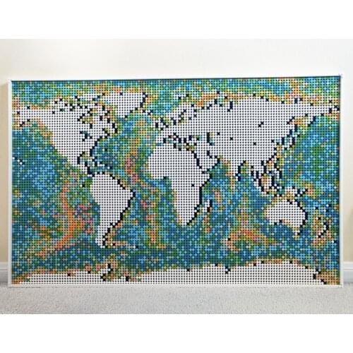 99007 Creator Series Art World Map Model 11695pcs/set compatible 31203 Building Blocks Bricks Educational Toy Birthday Gifts