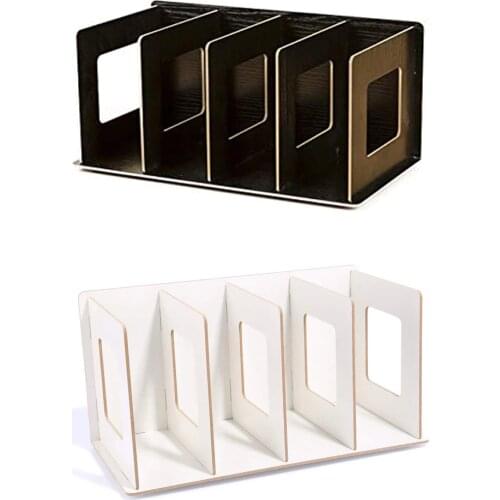 Wooden DIY Desktop Magazines & Books Storage CD DVD Storage Shelves Book Display Shelf Stand Book Rack Office Kitchen Shelves