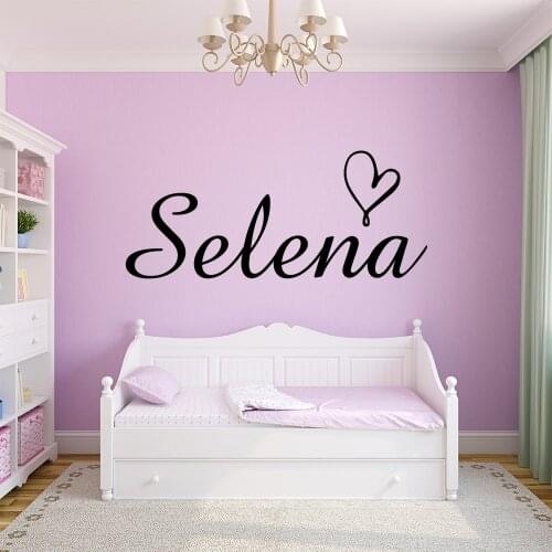 Little Heart Custom Name Vinyl Wall Sticker Roll Furniture Decorative For Kids Room Bedroom Decoration Home Decor Wallpaper