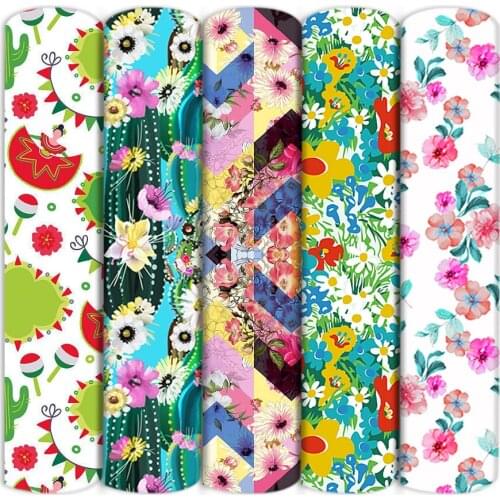 Mexico Polyester Cotton/Pure Cotton/Stretch Knit Fabric Cactus Tissue Sewing Quilting Needlework Material DIY Handmade,c18206