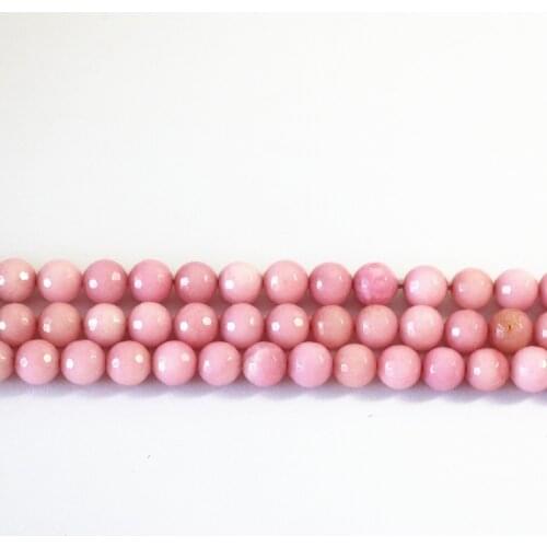 Hot Sale Lovely Pink Stripes Beads 4mm 6mm 8mm 10mm 12mm Faceted Round Diy Beads 15 Inches B12