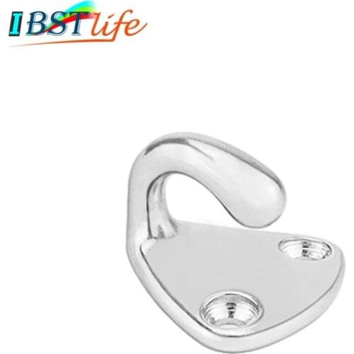 Stainless Steel 316 Pad Eye Fender Fending Hook Rope Boat Sail Tug Ship marine Hardware coat cap hook