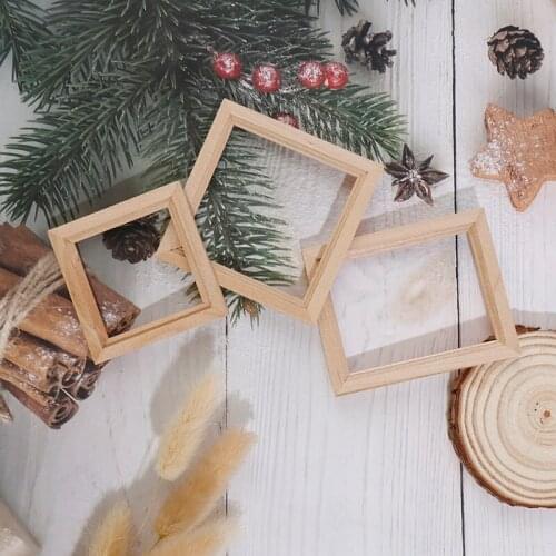 New Arrival 1Pc 1/12 Dollhouse Miniature Wood Photo Frame Simulation Furniture Model Accessories Doll House Decoration
