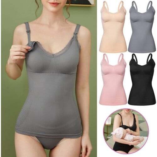 Pregnancy Clothing Womens Maternity Nursing Tank Top Sleeveless Comfy Breastfeeding Clothes Pregnant Nursing Vest Underwear