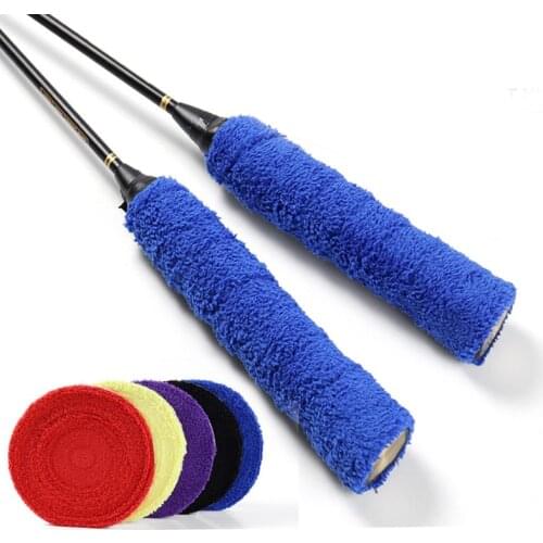 10m/Roll Tennis Badminton Racket Overgrip Cotton Towel Grip Sweatband Handle Glue Sweatbands Wholesale