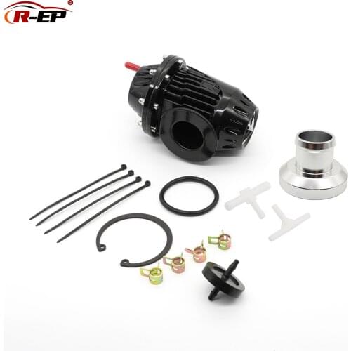 R-EP SQV 4 Turbo Blow Off Valve Pull-Type Aluminum SSQV BOV With Adapter Black