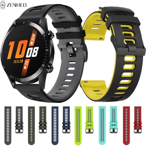 22mm Silicone Band Strap For Huawei Watch GT/GT2 Pro/GT2 46mm Replacement Sports Watchband For Huawei Honor Magic Watch 2 46mm