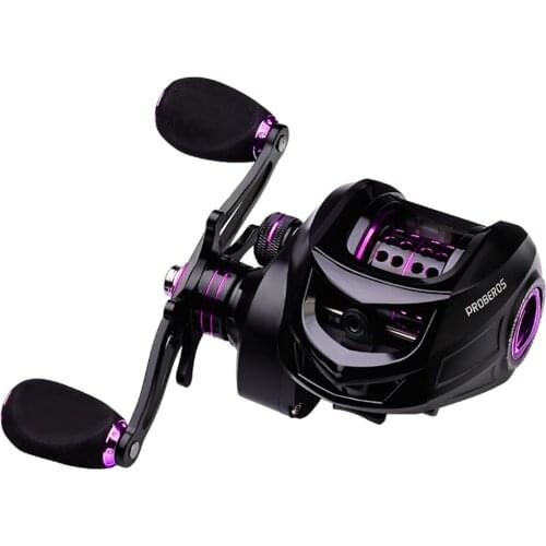 PROBEROS Fishing Reel 7.2:1 High Speed Ultralight Baitcasting Reel Metal Spool Bait Casting Reel 12 Magnetic Brake 10KG Max Drag