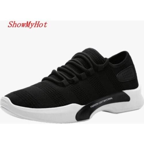 ShowMyHot High Quality Men Tenis Sapato Masculino Sport Lace Up Casual Shoes Men Flats Breathable Mesh Shoes