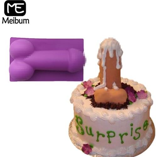 Meibum Silicone Mold Sexy Penis Shaped Cake Decorating Mould Bachelor Party Cupcakes Pastry Baking Tools Ice Cube and Soap Pan