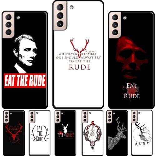 Hannibal Eat The Rude Silicone Case For Samsung Galaxy S21 S20 FE S8 S9 S10 Plus Note 10 9 Note 20 Ultra Coque