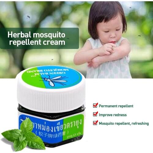 Thailand Herbal Green Ointment Anti-Inflammatory Pain Relief Sprain Detoxification Mosquito Bites Headache Backache