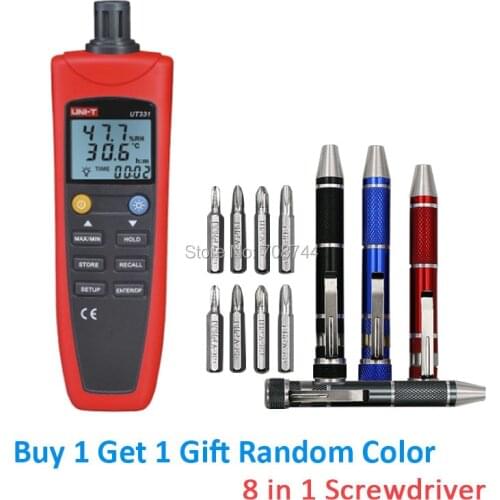UNI-T UT331 Temperature Humidity Moisture Tester Meter -20C to 60C -4F to 140F 0-100%RH 2in1